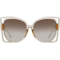 Linda Farrow - Astra Cat Eye Sunglasses in Ash - LFL1357C3SUN - Linda Farrow Eyewear - Avvenice