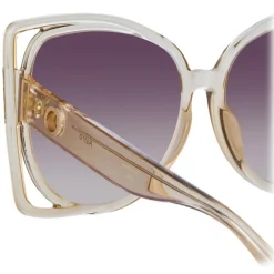 Linda Farrow - Astra Cat Eye Sunglasses in Ash - LFL1357C3SUN - Linda Farrow Eyewear - Avvenice