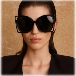 Linda Farrow - Astra Cat Eye Sunglasses in Black - LFL1357C1SUN - Linda Farrow Eyewear - Avvenice