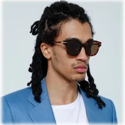 Linda Farrow - Atkins A D-Frame Sunglasses in Clear - LF42AC6SUN - Linda Farrow Eyewear - Avvenice