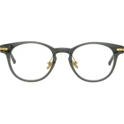 Linda Farrow - Bay A D-Frame Optical Glasses in Green - LF25AC12OPT - Linda Farrow Eyewear - Avvenice