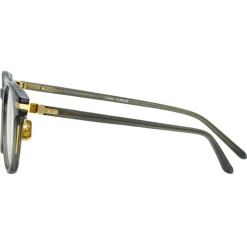 Linda Farrow - Bay A D-Frame Optical Glasses in Green - LF25AC12OPT - Linda Farrow Eyewear - Avvenice
