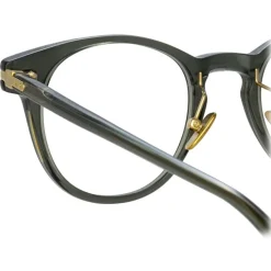 Linda Farrow - Bay A D-Frame Optical Glasses in Green - LF25AC12OPT - Linda Farrow Eyewear - Avvenice