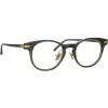 Linda Farrow - Bay D-Frame Optical Glasses in Green - LF25C12OPT - Linda Farrow Eyewear - Avvenice