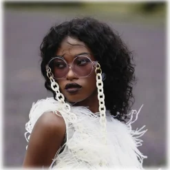 Linda Farrow - Bora Hexagon Sunglasses in Lilac - LFL1260C5SUN - Linda Farrow Eyewear - Avvenice