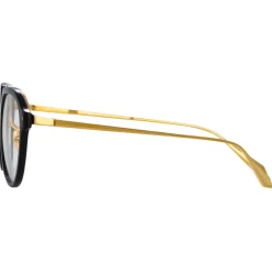 Linda Farrow - Cacao Angular Optical Glasses in Black - LFL1273C1OPT - Linda Farrow Eyewear - Avvenice
