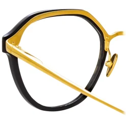 Linda Farrow - Cacao Angular Optical Glasses in Black - LFL1273C1OPT - Linda Farrow Eyewear - Avvenice