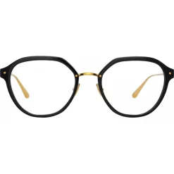 Linda Farrow - Cacao Angular Optical Glasses in Black - LFL1273C1OPT - Linda Farrow Eyewear - Avvenice