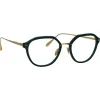 Linda Farrow - Cacao Angular Optical Glasses in Green - LFL1273C5OPT - Linda Farrow Eyewear - Avvenice
