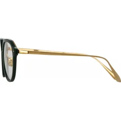 Linda Farrow - Cacao Angular Optical Glasses in Green - LFL1273C5OPT - Linda Farrow Eyewear - Avvenice