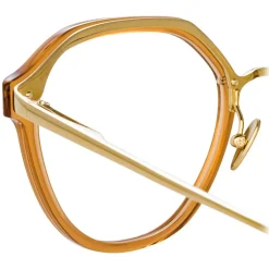 Linda Farrow - Cacao Angular Optical Glasses in Tobacco - LFL1273C3OPT - Linda Farrow Eyewear - Avvenice