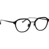 Linda Farrow - Cacao Angular Optical Frames in Black and Nickel - LFL1273C6OPT - Linda Farrow Eyewear - Avvenice