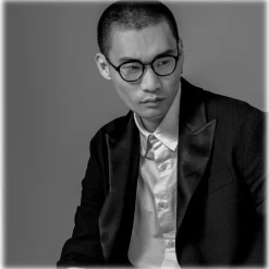 Linda Farrow - Cacao Angular Optical Frames in Black and Nickel - LFL1273C6OPT - Linda Farrow Eyewear - Avvenice