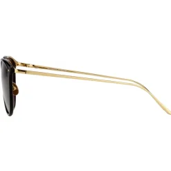 Linda Farrow - Calthorpe Oval Sunglasses in Black - LFLC251C13SUN - Linda Farrow Eyewear - Avvenice