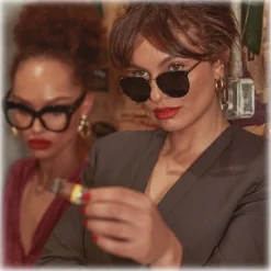 Linda Farrow - Calthorpe Oval Sunglasses in Black - LFLC251C13SUN - Linda Farrow Eyewear - Avvenice