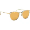 Linda Farrow - Calthorpe Oval Sunglasses in Gold - LFL251C26SUN - Linda Farrow Eyewear - Avvenice