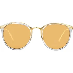 Linda Farrow - Calthorpe Oval Sunglasses in Gold - LFL251C26SUN - Linda Farrow Eyewear - Avvenice