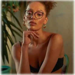 Linda Farrow - Calthorpe Oval Optical Glasses in Black (C1) - LFLC251C1OPT - Linda Farrow Eyewear - Avvenice