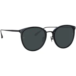 Linda Farrow - Calthorpe Oval Sunglasses in Black Matt Nickel (Men’s) - LFL251C79SUN - Linda Farrow Eyewear - Avvenice