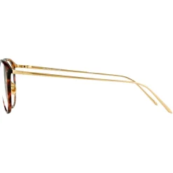Linda Farrow - Calthorpe Oval Optical Glasses in Tortoiseshell - LFLC251C15OPT - Linda Farrow Eyewear - Avvenice