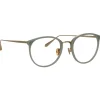 Linda Farrow - Calthorpe Oval Optical Frames in Steel - LFL251C91OPT - Linda Farrow Eyewear - Avvenice