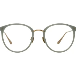Linda Farrow - Calthorpe Oval Optical Frames in Steel - LFL251C91OPT - Linda Farrow Eyewear - Avvenice
