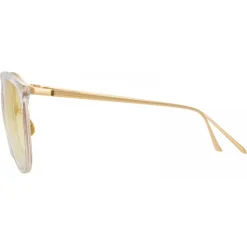 Linda Farrow - Calthorpe Oval Sunglasses in Yellow Gold Gradient Yellow - LFL251C58SUN - Linda Farrow Eyewear - Avvenice