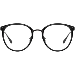 Linda Farrow - Calthorpe Oval Optical Frames in Black and Nickel - LFL251C82OPT - Linda Farrow Eyewear - Avvenice