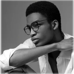 Linda Farrow - Calthorpe Oval Optical Frames in Black and Nickel - LFL251C82OPT - Linda Farrow Eyewear - Avvenice