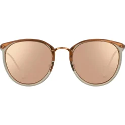 Linda Farrow - Calthorpe Oval Sunglasses in Rose Gold - LFL251C36SUN - Linda Farrow Eyewear - Avvenice
