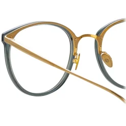 Linda Farrow - Calthorpe Oval Optical Glasses in Navy - LFL251C90OPT - Linda Farrow Eyewear - Avvenice