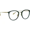 Linda Farrow - Calthorpe Oval Optical Glasses in Green - LFL251C83OPT - Linda Farrow Eyewear - Avvenice