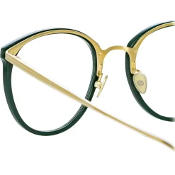 Linda Farrow - Calthorpe Oval Optical Glasses in Green - LFL251C83OPT - Linda Farrow Eyewear - Avvenice