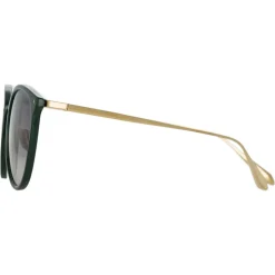 Linda Farrow - Calthorpe Oval Sunglasses in Green - LFL251C80SUN - Linda Farrow Eyewear - Avvenice