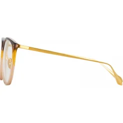 Linda Farrow - Calthorpe Oval Optical Glasses in Gradient Brown - LFL251C84OPT - Linda Farrow Eyewear - Avvenice