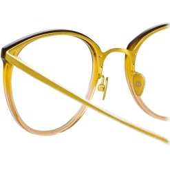 Linda Farrow - Calthorpe Oval Optical Glasses in Gradient Brown - LFL251C84OPT - Linda Farrow Eyewear - Avvenice