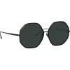 Linda Farrow - Camila Hexagon Sunglasses in Nickel - LFL1208C5SUN - Linda Farrow Eyewear - Avvenice