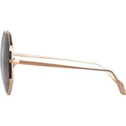 Linda Farrow - Camila Oversized Sunglasses in Rose Gold - LFL1208C3SUN - Linda Farrow Eyewear - Avvenice