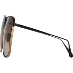 Linda Farrow - Camry Oversized Sunglasses in Nickel - LFL1347C2SUN - Linda Farrow Eyewear - Avvenice