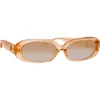 Linda Farrow - Cara Oval Sunglasses in Peach - LFL1252C3SUN - Linda Farrow Eyewear - Avvenice