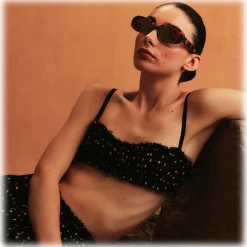 Linda Farrow - Cara Oval Sunglasses in Tortoiseshell - LFL1252C2SUN - Linda Farrow Eyewear - Avvenice