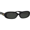 Linda Farrow - Cara Oval Sunglasses in Black - LFL1252C1SUN - Linda Farrow Eyewear - Avvenice
