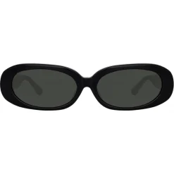 Linda Farrow - Cara Oval Sunglasses in Black - LFL1252C1SUN - Linda Farrow Eyewear - Avvenice