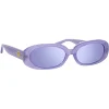 Linda Farrow - Cara Oval Sunglasses in Purple - LFL1252C8SUN - Linda Farrow Eyewear - Avvenice