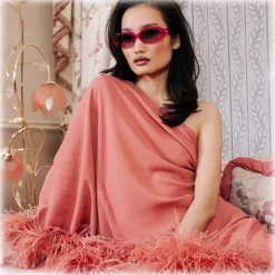 Linda Farrow - Cara Oval Sunglasses in Fuchsia - LFL1252C7SUN - Linda Farrow Eyewear - Avvenice