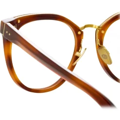 Linda Farrow - Carla Oval Optical Glasses in Black - LFL1327C1OPT - Linda Farrow Eyewear - Avvenice