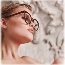 Linda Farrow - Carla Oval Optical Glasses in Black - LFL1327C1OPT - Linda Farrow Eyewear - Avvenice