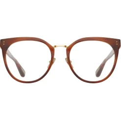 Linda Farrow - Carla Oval Optical Glasses in Horn - LFL1327C3OPT - Linda Farrow Eyewear - Avvenice