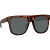 Linda Farrow - Carolina Flat Top Sunglasses in Tortoiseshell - LFL1250C2SUN - Linda Farrow Eyewear - Avvenice