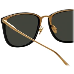 Linda Farrow - Cassin D-Frame Sunglasses in Black - LFL1457C1SUN - Linda Farrow Eyewear - Avvenice